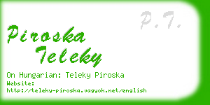 piroska teleky business card